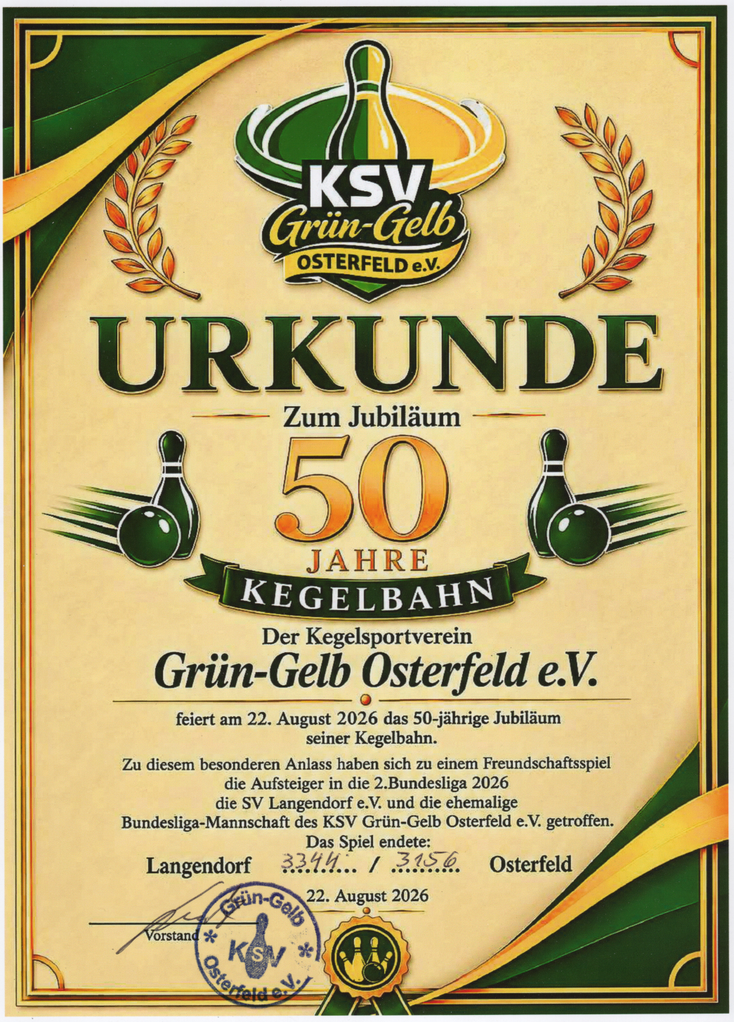 50 Jahre und neuer Bahnrekord
